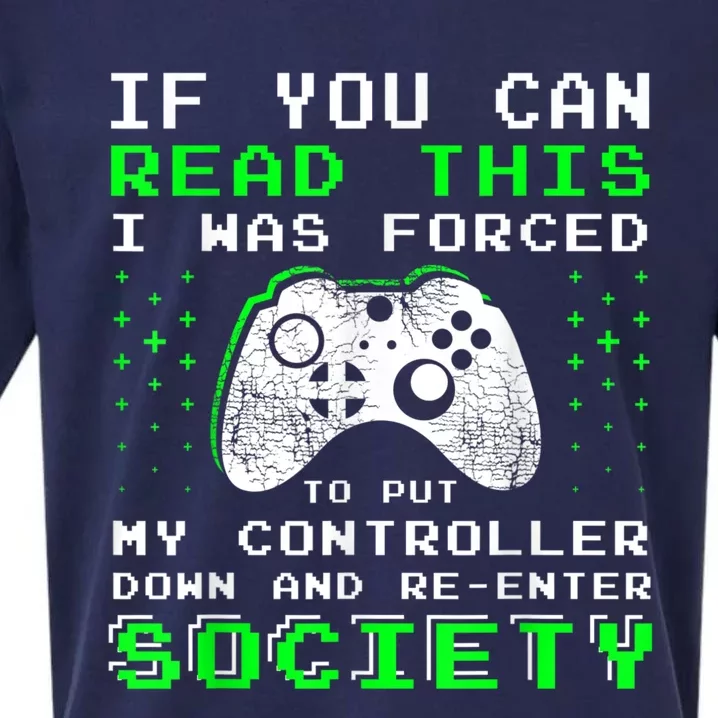 Gamer Gifts For Teen Boy If You Can Read This Video Game Sueded Cloud Jersey T-Shirt