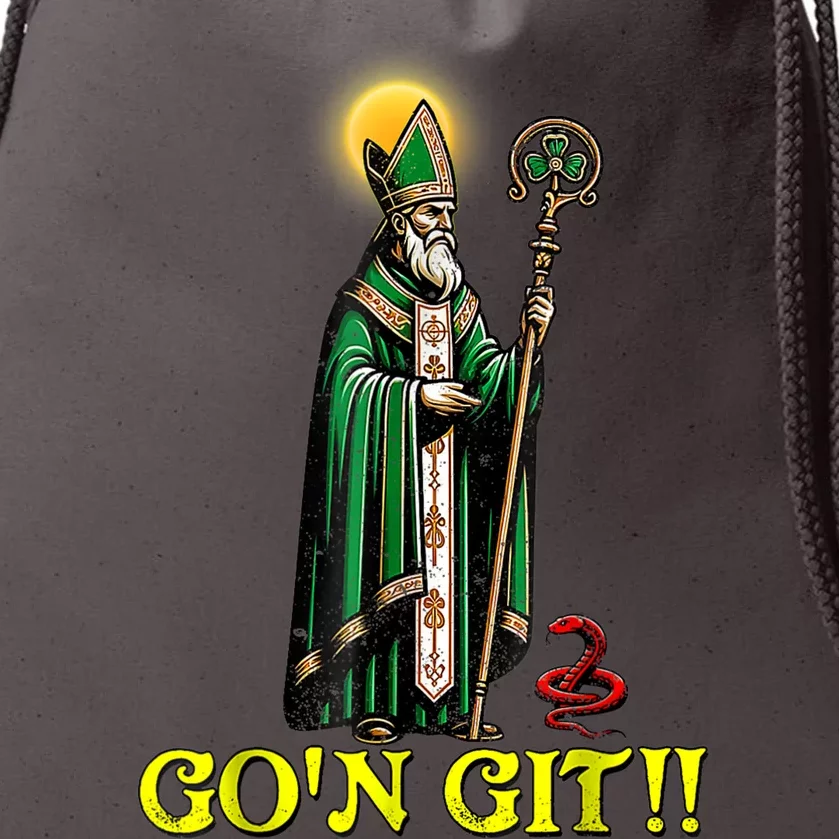 GOn Git Funny St Patricks Day Shamrock Irish Drawstring Bag