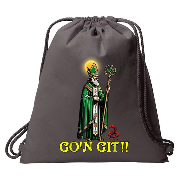 GOn Git Funny St Patricks Day Shamrock Irish Drawstring Bag