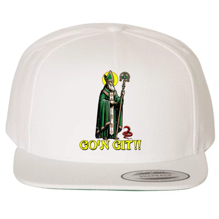 GOn Git Funny St Patricks Day Shamrock St Patty Party Iris Wool Snapback Cap