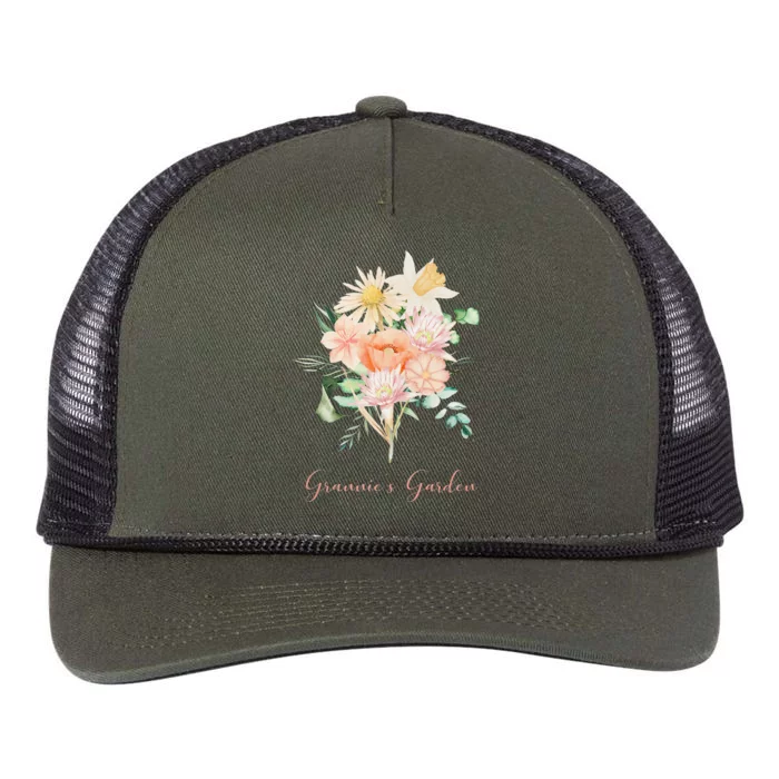 Grannie's Garden Feb Apr Jul Aug Oct Dec Retro Rope Trucker Hat Cap