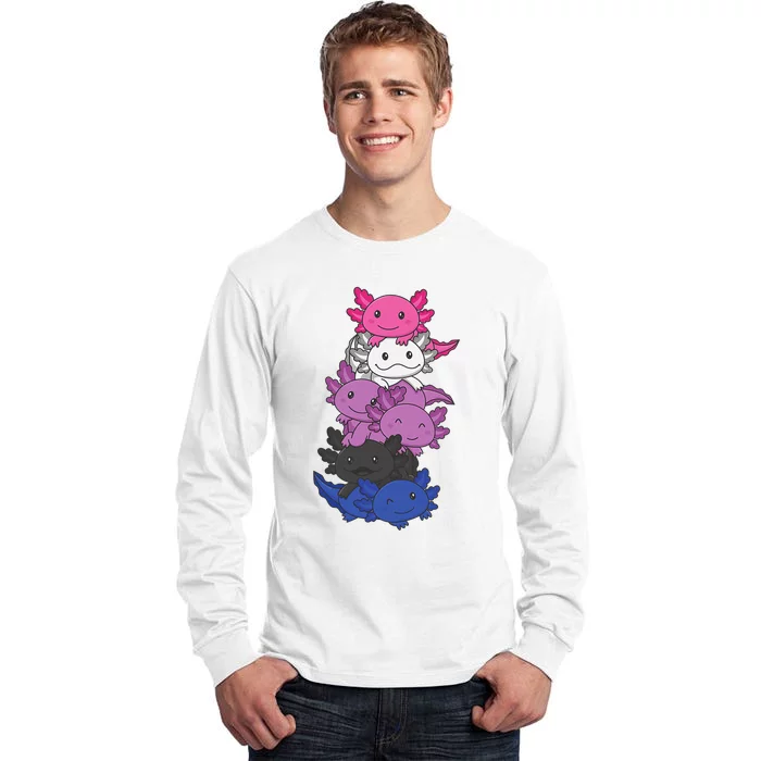 Genderfluid Gender fluid Pride LGBTQ Axolotl Animal Tall Long Sleeve T-Shirt