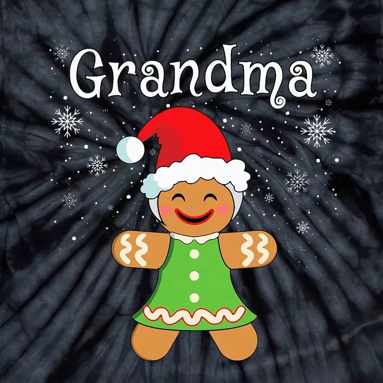 Grandma Gingerbread Family Matching funny Christmas Tie-Dye T-Shirt