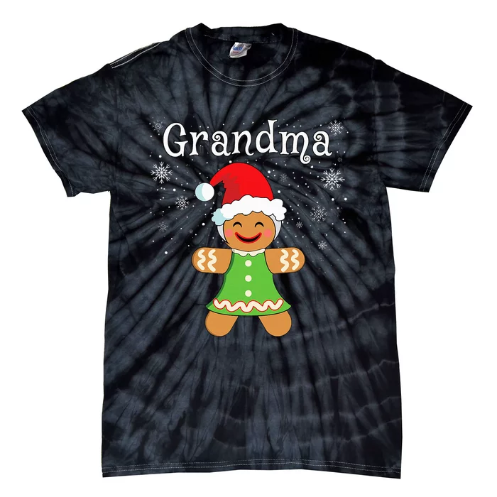 Grandma Gingerbread Family Matching funny Christmas Tie-Dye T-Shirt