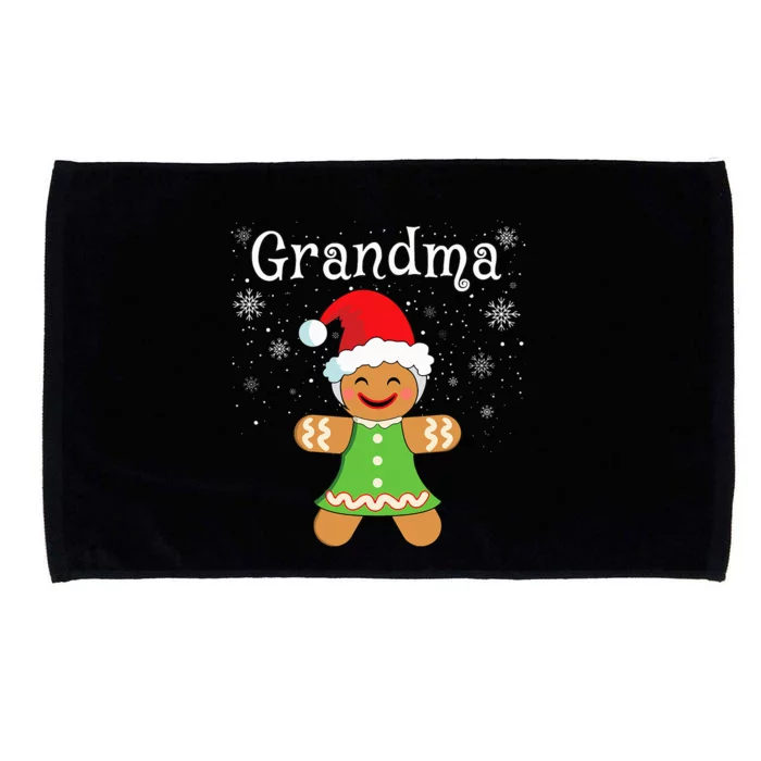 Grandma Gingerbread Family Matching funny Christmas Microfiber Hand Towel