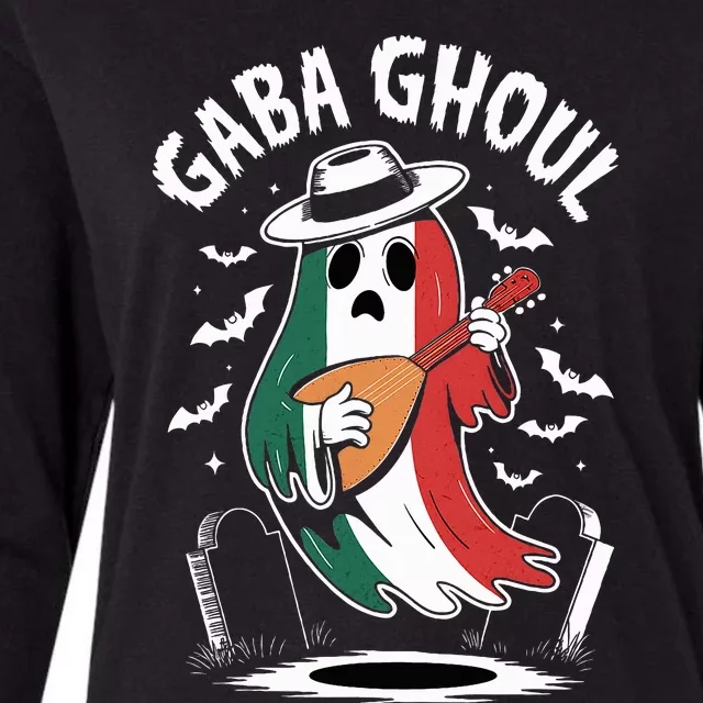 Gaba Ghoul Funny Ghost Italian Gabagool Womens Cotton Relaxed Long Sleeve T-Shirt