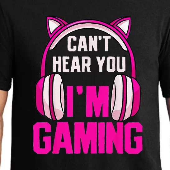 Gamer Girl Funny Gaming I Can't Hear You I'm Gaming Pajama Set