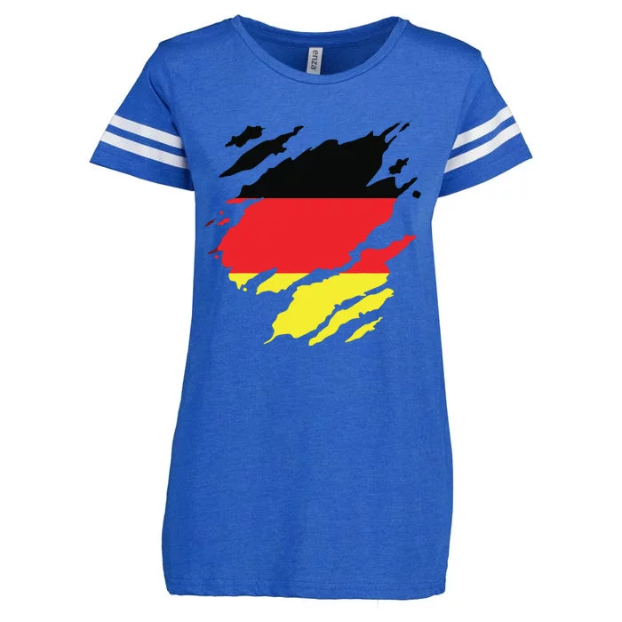 Germany German Flag Heritage Enza Ladies Jersey Football T-Shirt