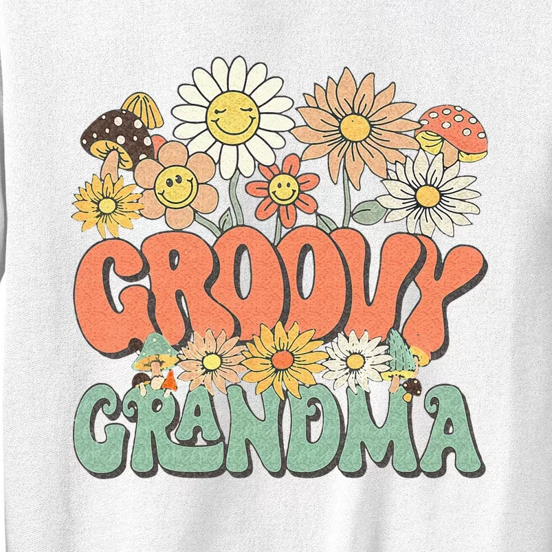 Groovy Grandma Floral Hippie Retro Daisy Flower Mothers Day Sweatshirt