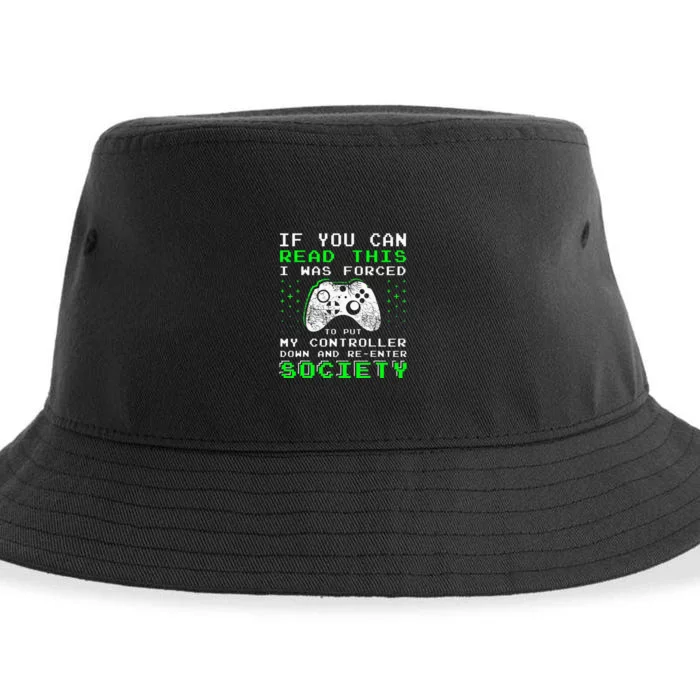 Gamer Gifts For Teen If You Can Read This Video Game Sustainable Bucket Hat