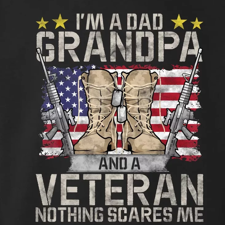 Grandpa Gift For Men Fathers Day Im A Dad Grandpa Veteran Toddler Hoodie