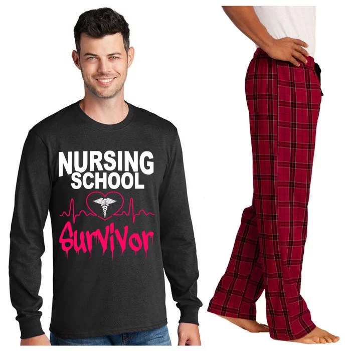 Graduation Gift For Nurses Nursing School Survivor Gift Long Sleeve Pajama Set