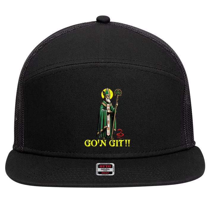 Gon Git Funny St Patricks Day Shamrock St Patty Party Irish 7 Panel Mesh Trucker Snapback Hat