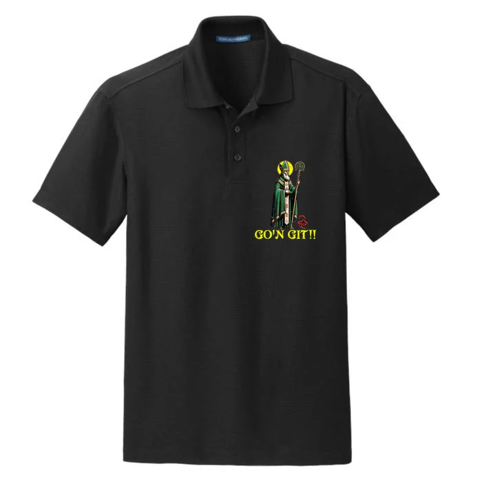 Gon Git Funny St Patricks Day Shamrock St Patty Party Irish Dry Zone Grid Performance Polo