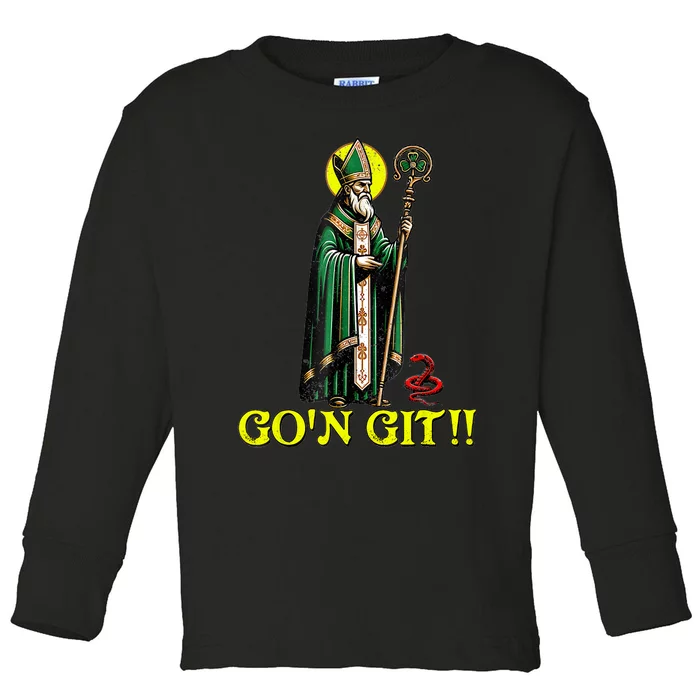 Gon Git Funny St Patricks Day Shamrock St Patty Party Irish Toddler Long Sleeve Shirt