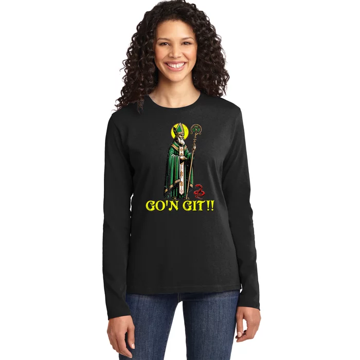 Gon Git Funny St Patricks Day Shamrock St Patty Party Irish Ladies Long Sleeve Shirt