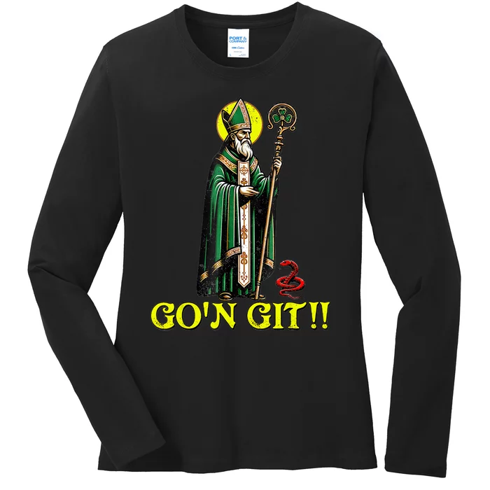 Gon Git Funny St Patricks Day Shamrock St Patty Party Irish Ladies Long Sleeve Shirt