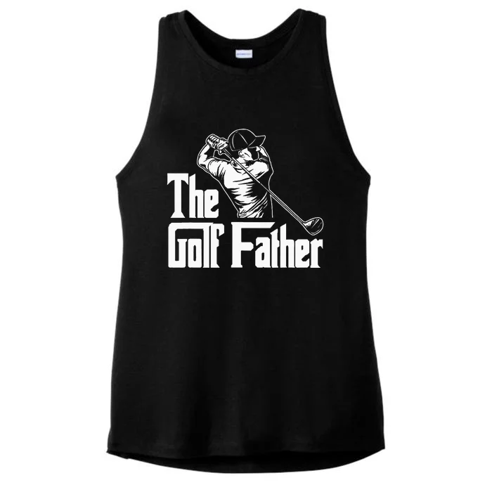 Golf Golfer Father Golfing Player Ball Course Putter Caddy Ladies Tri-Blend Wicking Tank