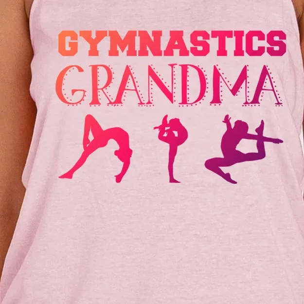 Gymnastics Grandma For Grandmothers Great Gift Women's Knotted Racerback Tank