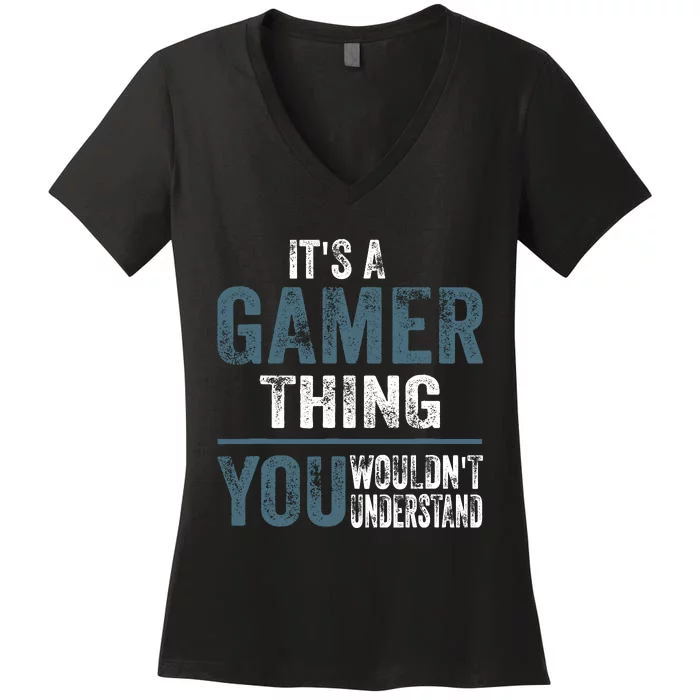 Gaming Gifts For Teenage Boy 816 Year Old Christmas Gamer Women's V-Neck T-Shirt