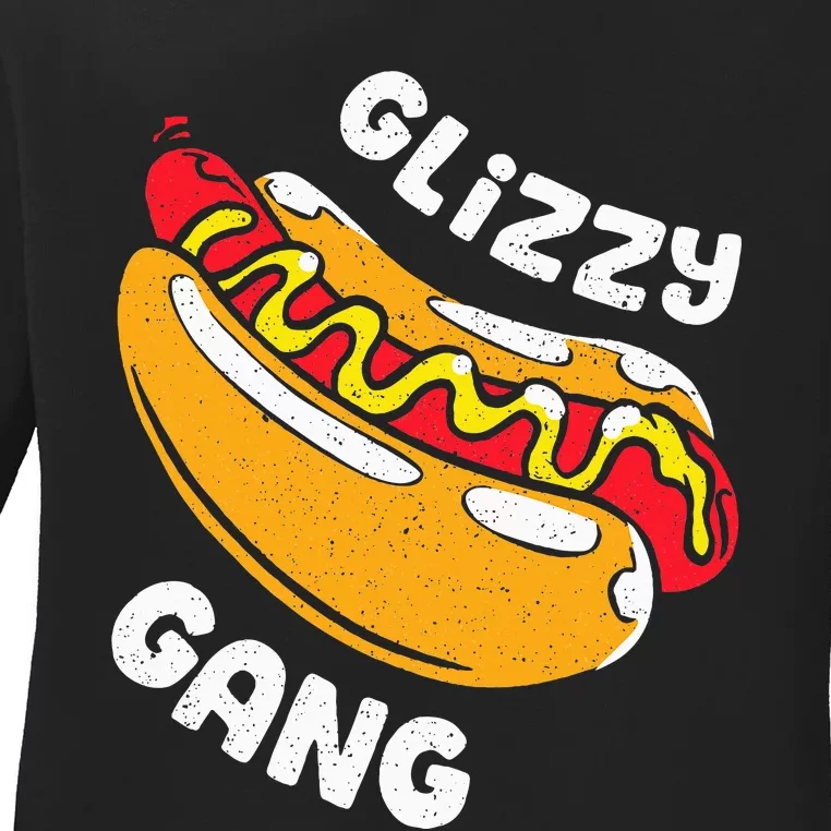 Glizzy Gang Funny Hot Dog Ladies Long Sleeve Shirt