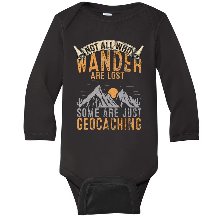 Geocache Gift For Men Treasure Hunt Baby Long Sleeve Bodysuit