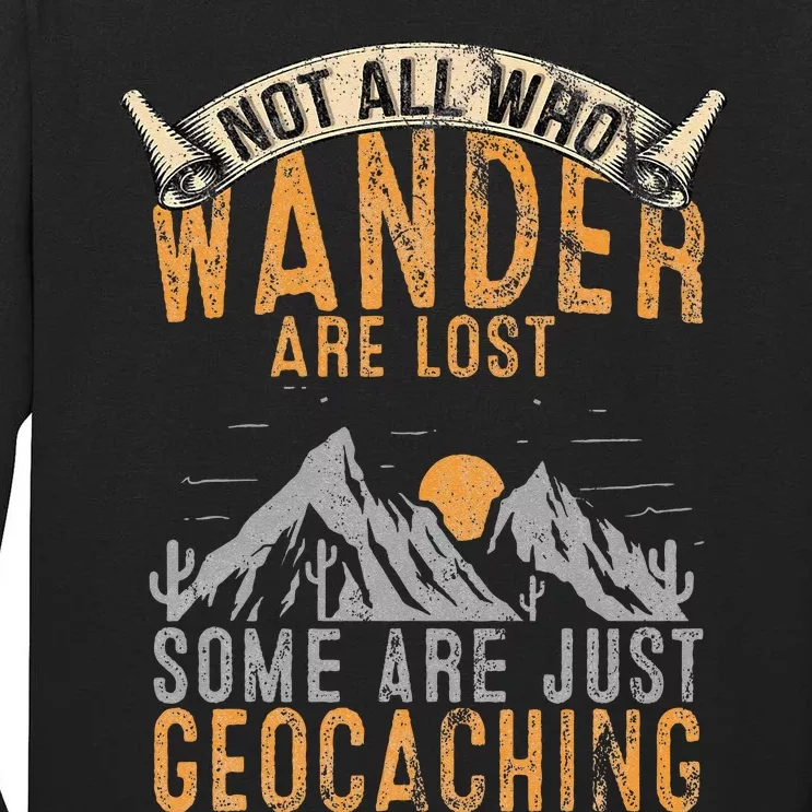 Geocache Gift For Men Treasure Hunt Tall Long Sleeve T-Shirt