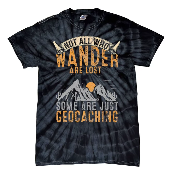 Geocache Gift For Men Treasure Hunt Tie-Dye T-Shirt