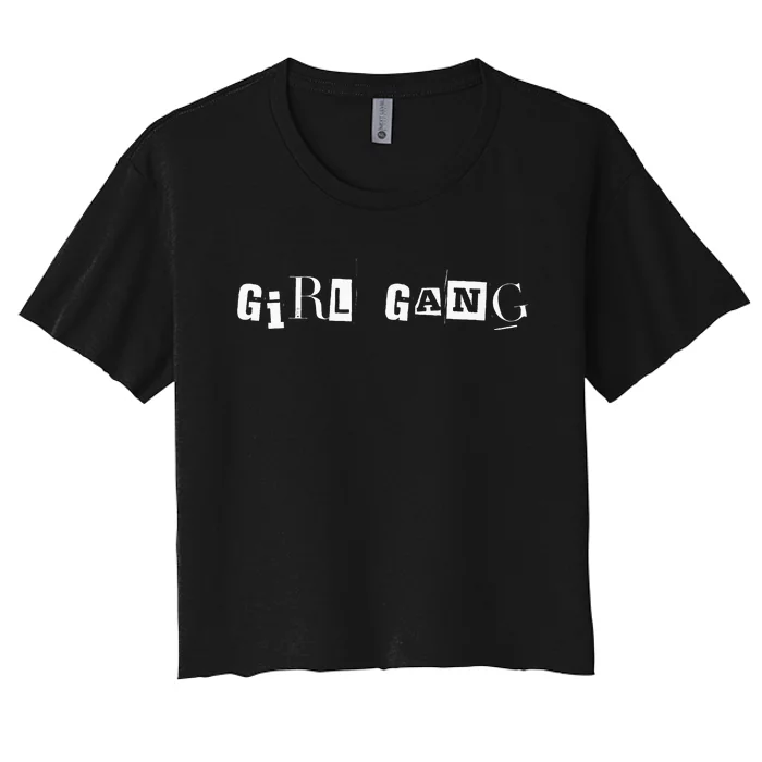 Girl Gang Funny Friends Women's Crop Top Tee