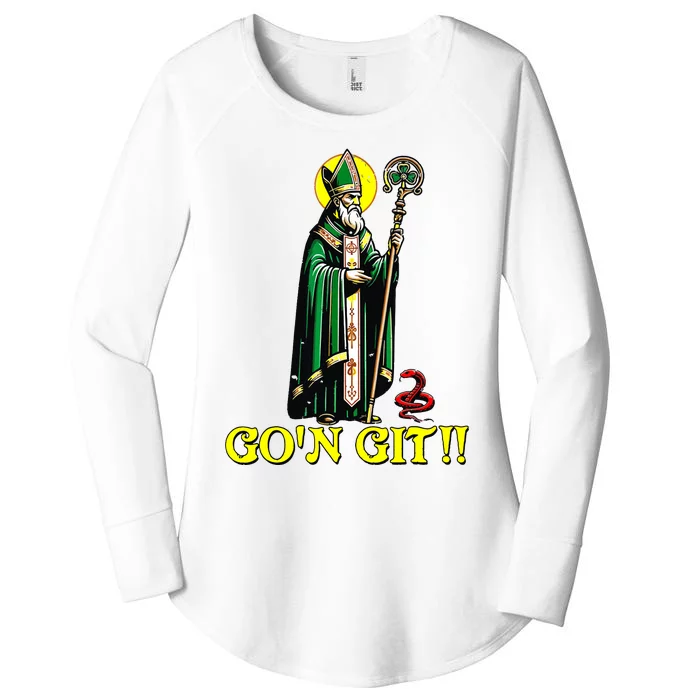 Gon Git Funny St Patricks Day Shamrock St Patty Party Irish Women's Perfect Tri Tunic Long Sleeve Shirt