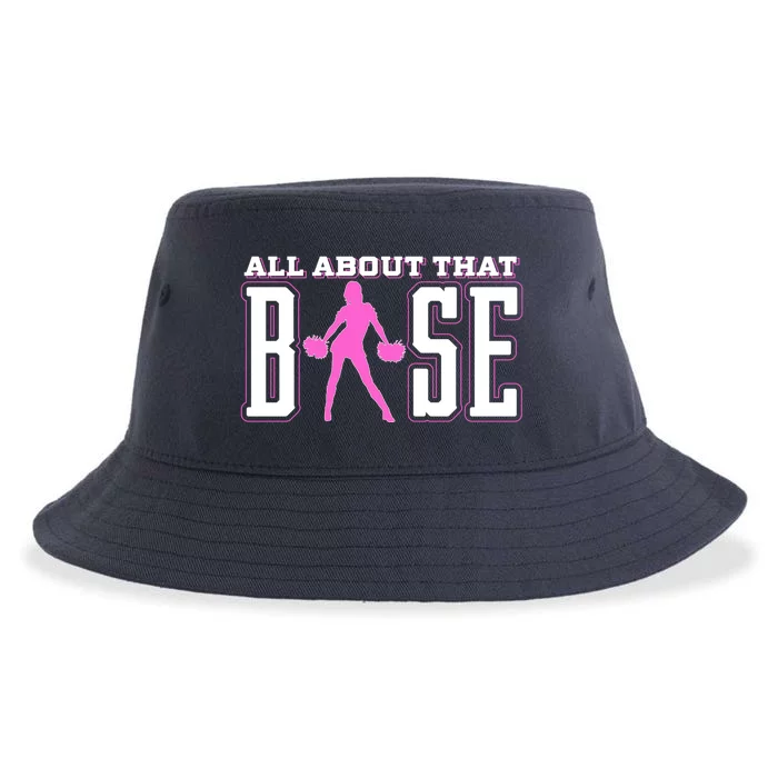 Great Gift For The Cheerleader All About That Base Cheerleading Sustainable Bucket Hat