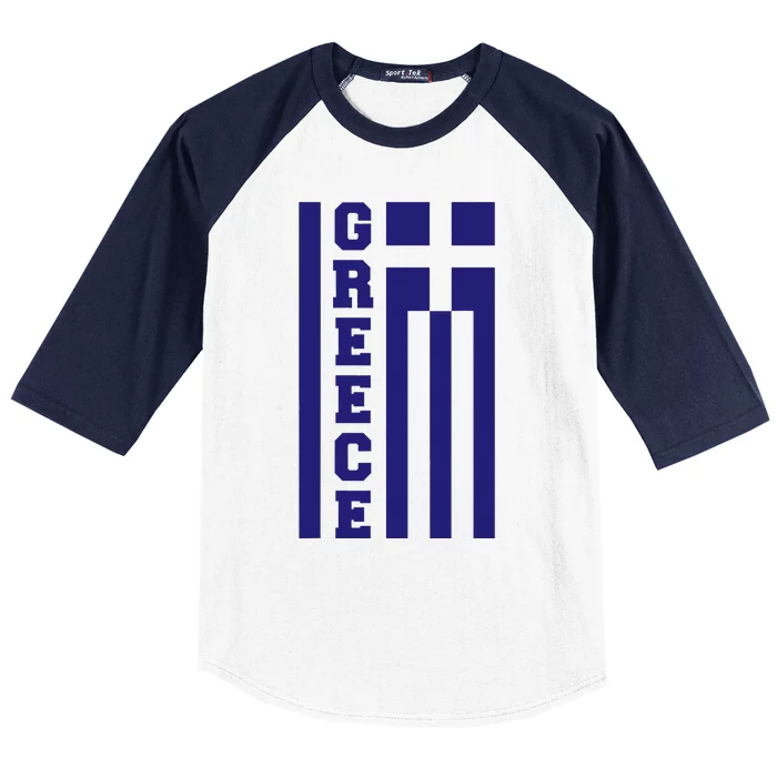 Greece Greek Flag Heart Baseball Sleeve Shirt