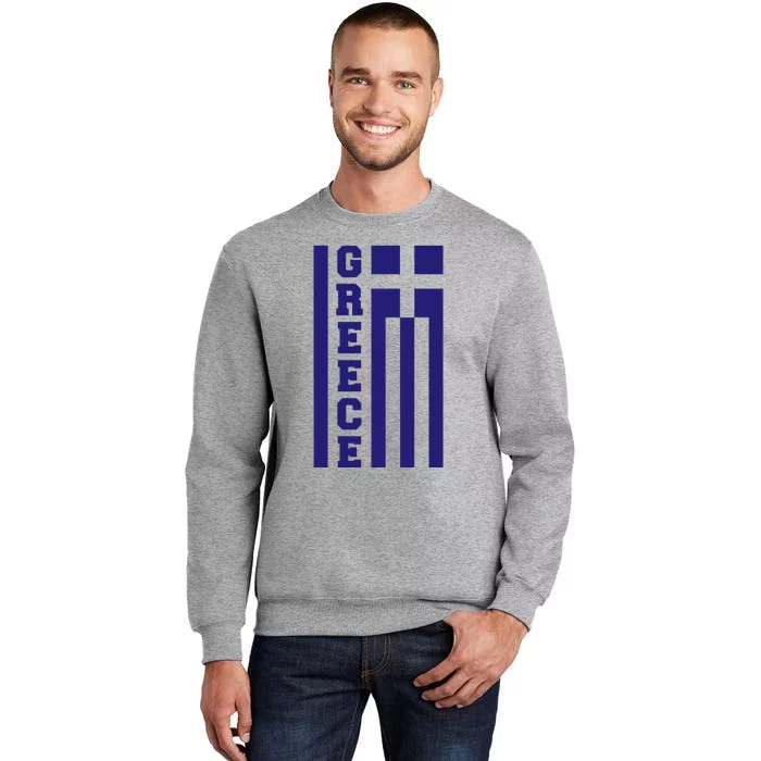 Greece Greek Flag Heart Tall Sweatshirt