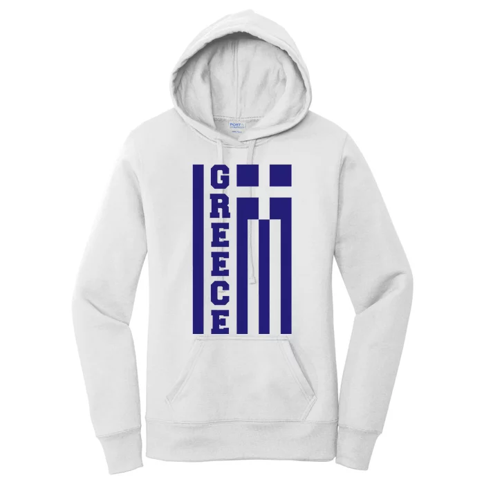 Greece Greek Flag Heart Women's Pullover Hoodie