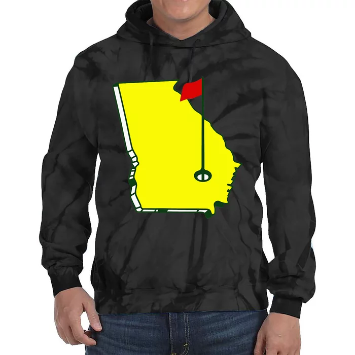 Georgia Golf Flag State Tie Dye Hoodie