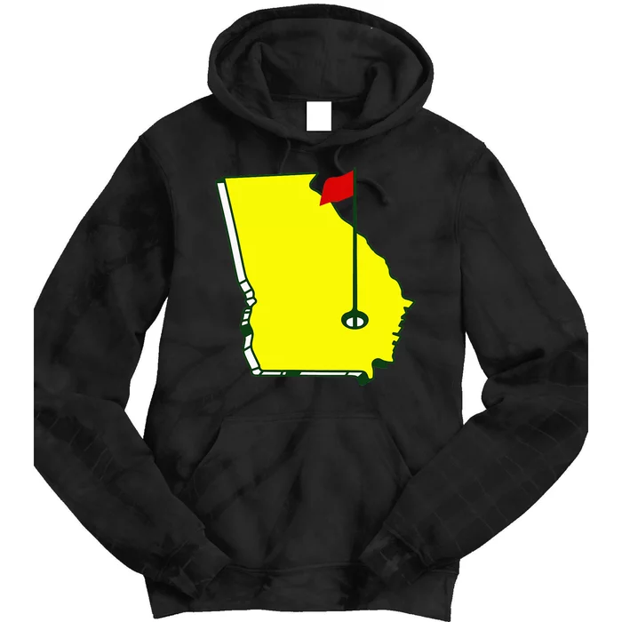 Georgia Golf Flag State Tie Dye Hoodie