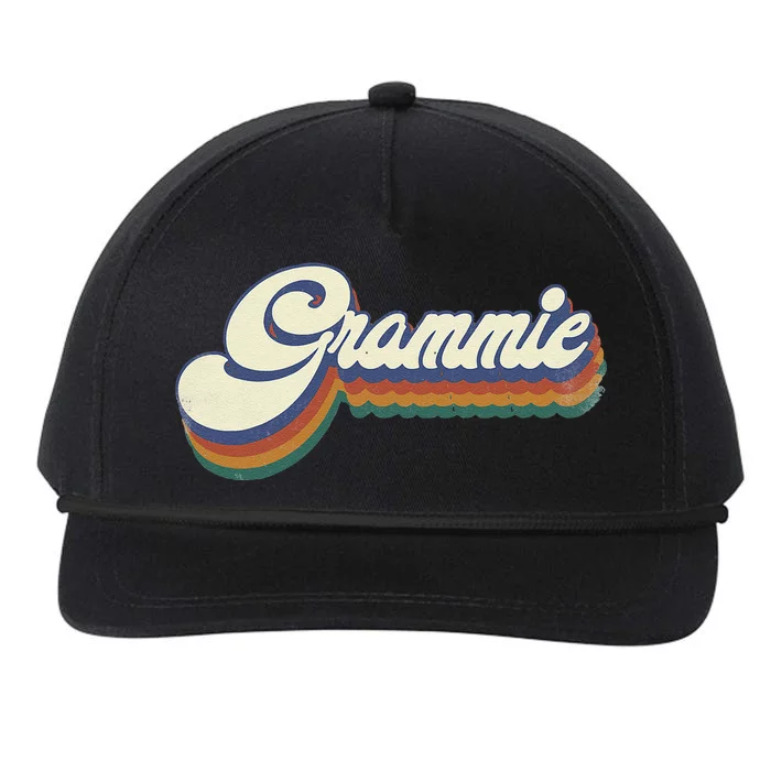 Grammie Gifts For Grandma Retro Vintage Mother's Day Grammie Snapback Five-Panel Rope Hat