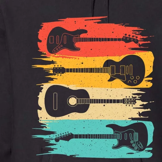 Guitar Gift For Women Music Band Guitarist Stuff Premium Hoodie