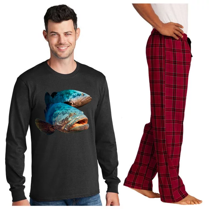 Goliath Grouper Fish Long Sleeve Pajama Set