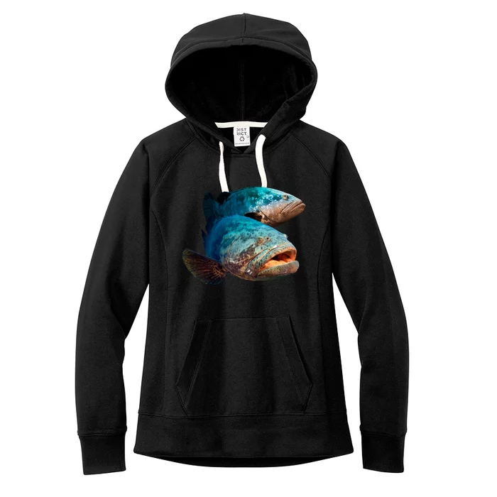 Goliath Grouper Fish Women's Fleece Hoodie