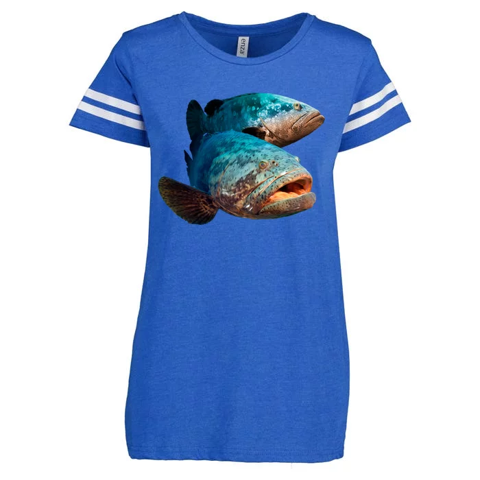 Goliath Grouper Fish Enza Ladies Jersey Football T-Shirt