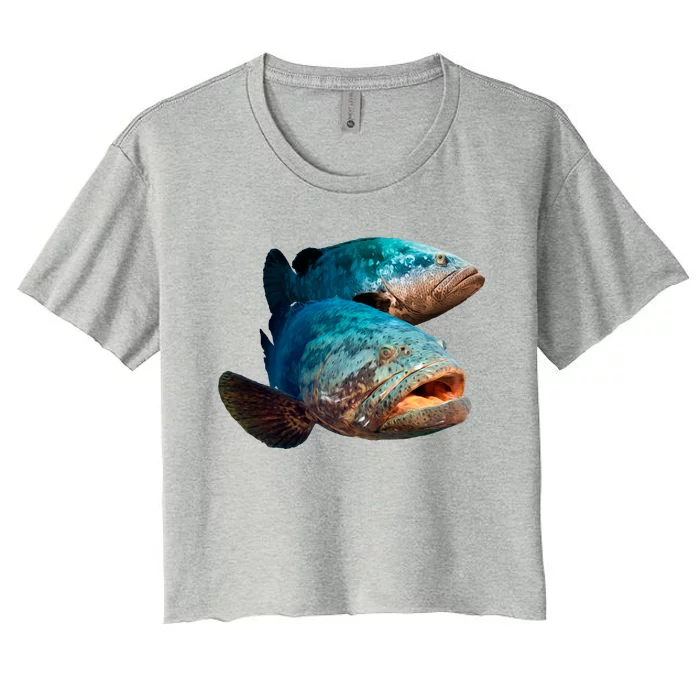 Goliath Grouper Fish Women's Crop Top Tee