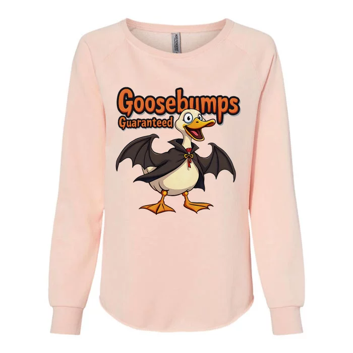 Goosebumps Guaranteed Funny Halloween Womens California Wash Sweatshirt