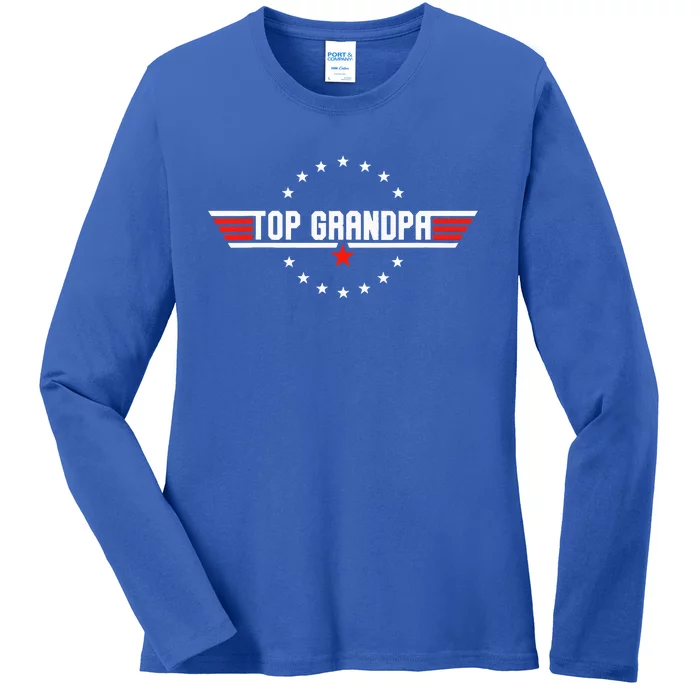 Grandpa Gift From Grandkids Son Daughter Ladies Long Sleeve Shirt