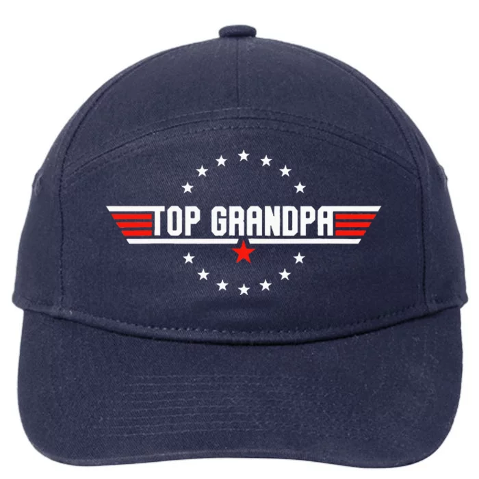 Grandpa Gift From Grandkids Son Daughter 7-Panel Snapback Hat