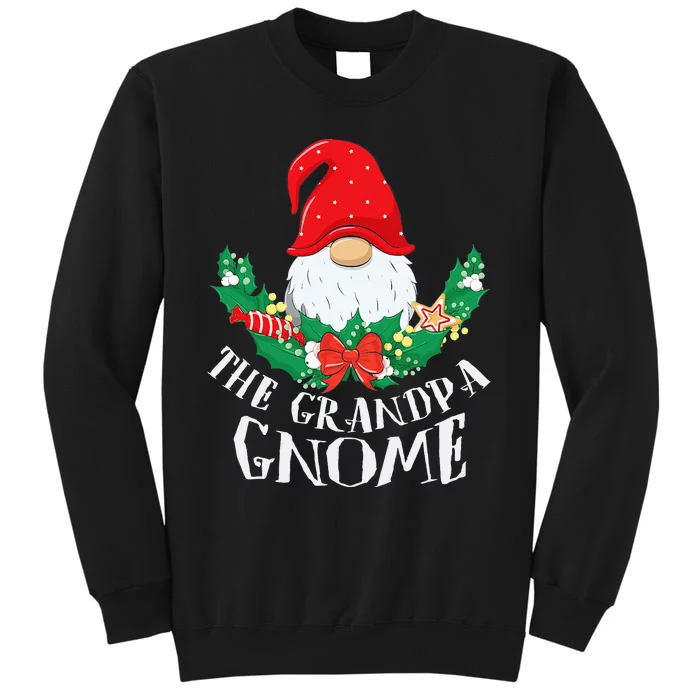 Grandpa Gnome Funny Matching Family Christmas Party Pajama Tall Sweatshirt