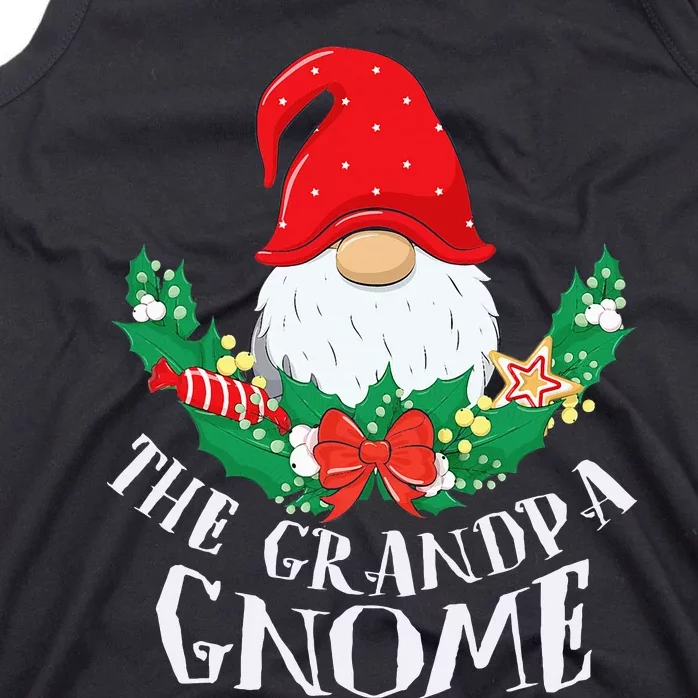 Grandpa Gnome Funny Matching Family Christmas Party Pajama Tank Top