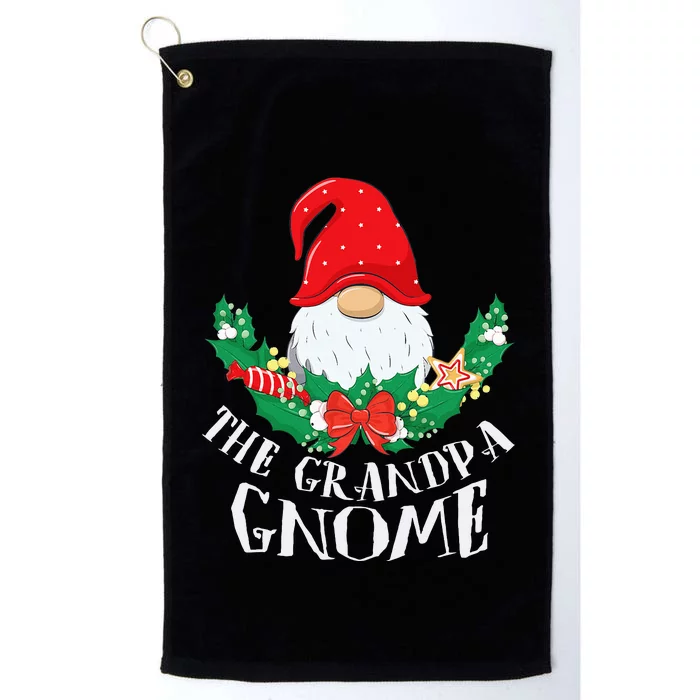 Grandpa Gnome Funny Matching Family Christmas Party Pajama Platinum Collection Golf Towel