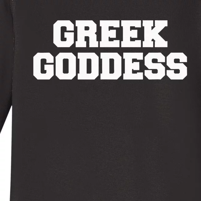 Greek Goddess Funny Fraternity College Frat Party Greek Baby Long Sleeve Bodysuit