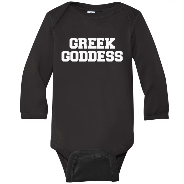 Greek Goddess Funny Fraternity College Frat Party Greek Baby Long Sleeve Bodysuit